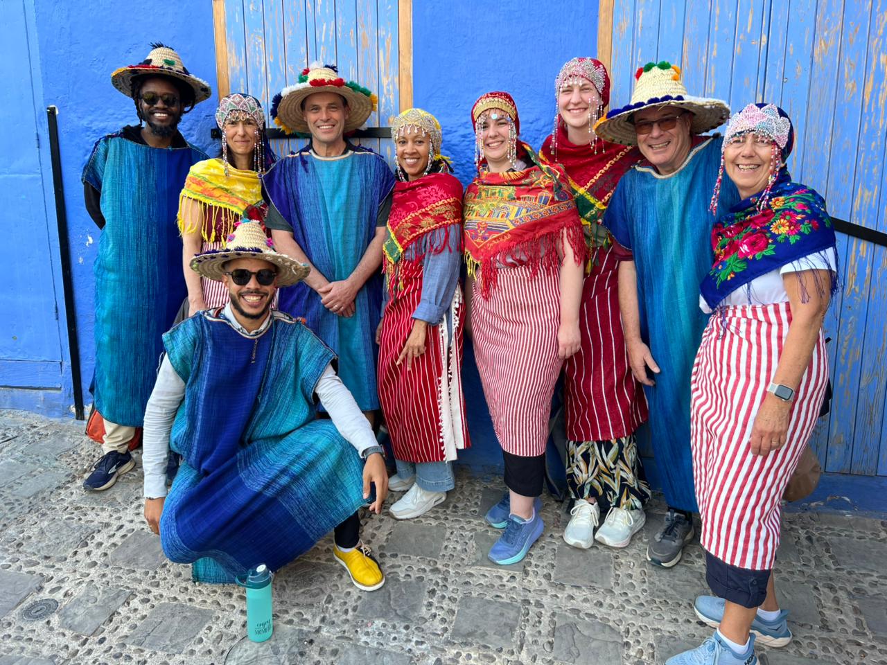Sunset over a desert camp